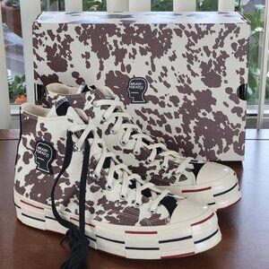Converse x Brain Dead Chuck 70 Hi 'Cow Print' Canvas 169946C Size 9.5 Men's